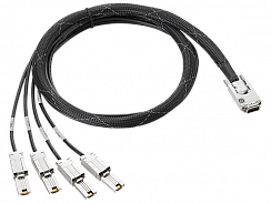 Кабели HPE Mini SAS High Density to Dual 2-lane Mini SAS High Density External Fanout 2 Meter Cable
